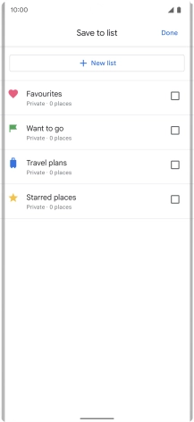 Press the required setting.