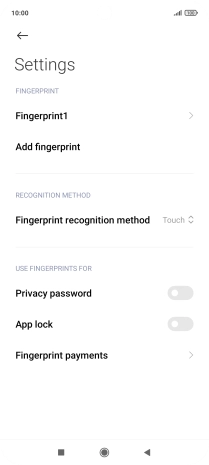 Press the indicators next to the required settings to turn them on or off.