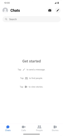 Press the search field.