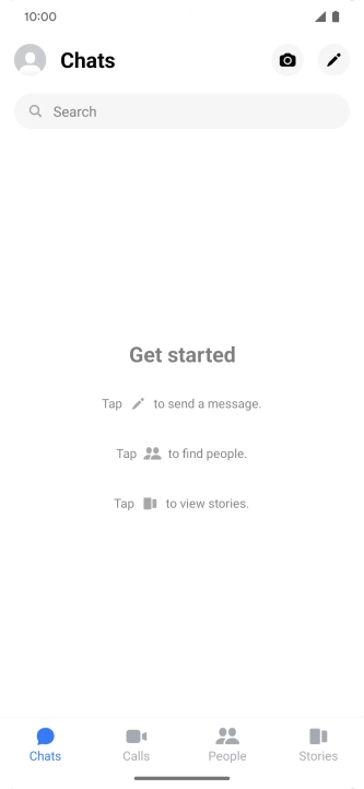 Press the search field.