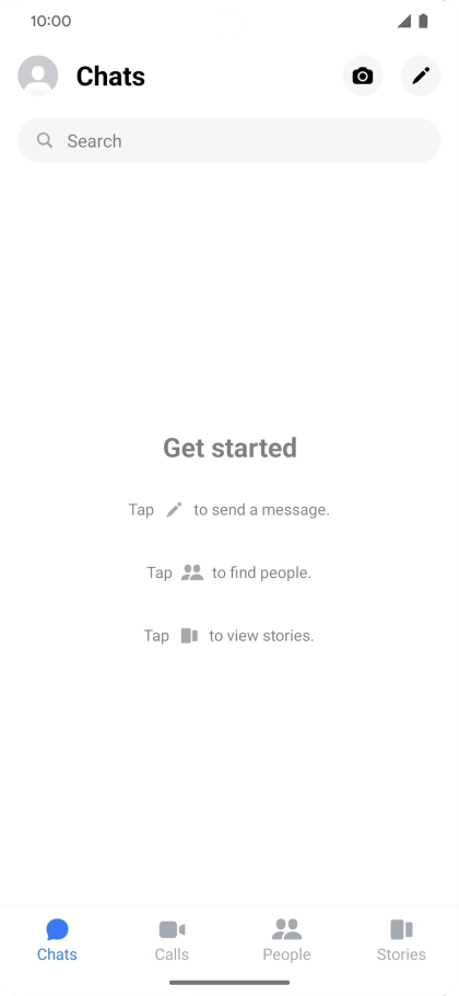 Press the search field.