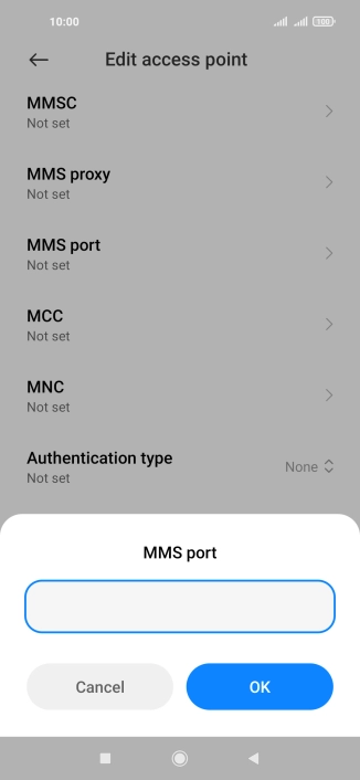 Key in 8799 and press OK.