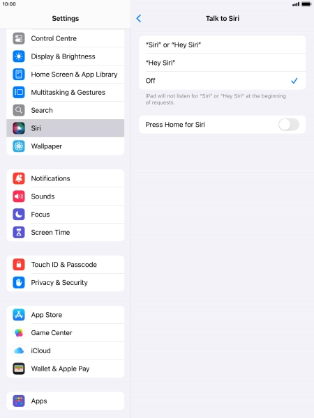 Press the indicator next to 