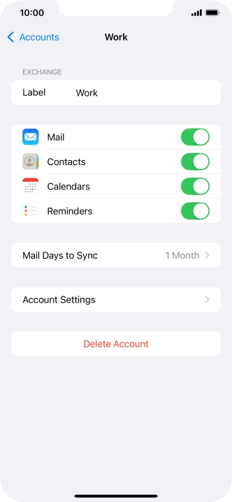 Press Account Settings.
