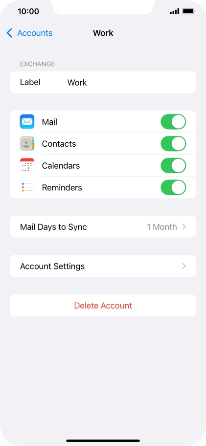 Press Account Settings.