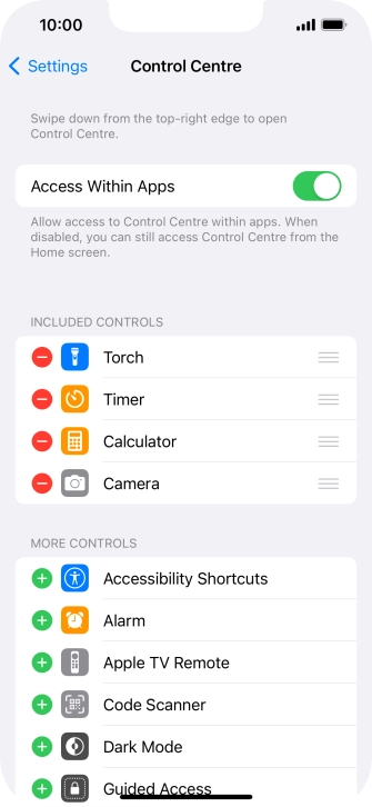 Press the indicator next to 