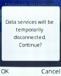 Press the Left selection key and your phone will search for available networks. Press the Left selection key and your phone will search for available networks.
