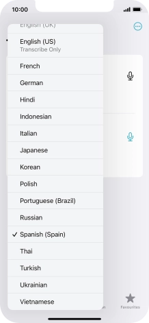 Press the required target language. Press the required target language.