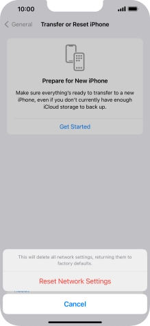 Press Reset Network Settings. Press Reset Network Settings.