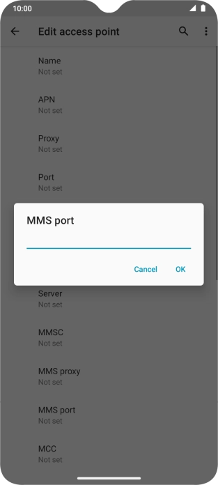 Key in 8799 and press OK.
