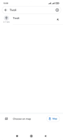 Press the required destination.