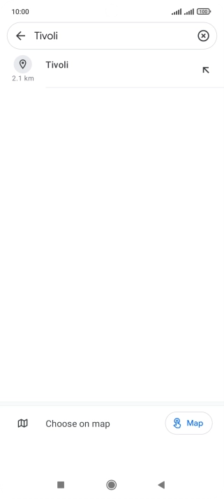 Press the required destination.