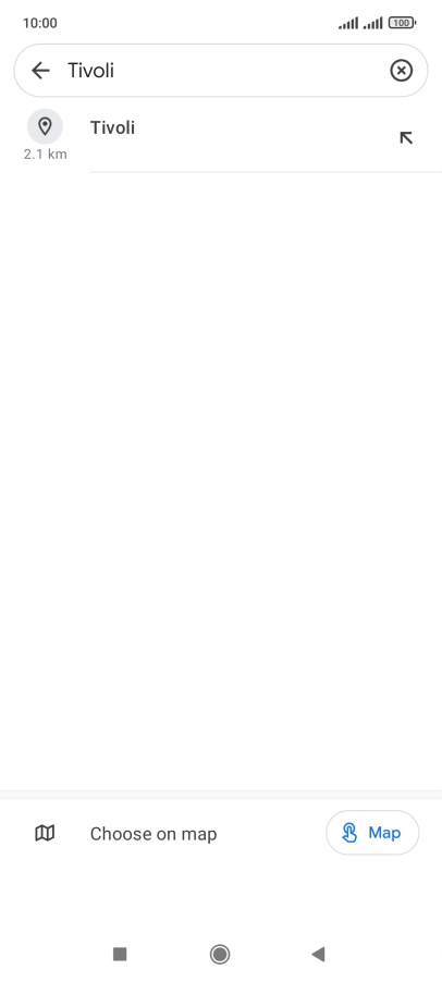 Press the required destination.