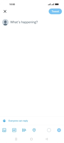 Press the text input field.