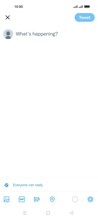 Press the text input field.