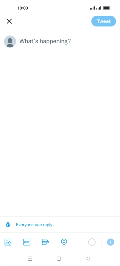 Press the text input field.