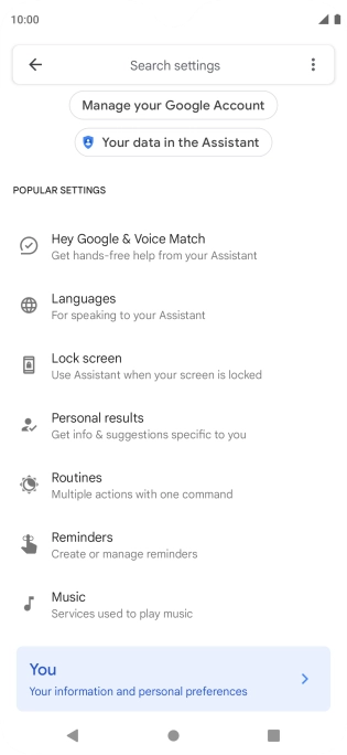 Press Hey Google & Voice Match.