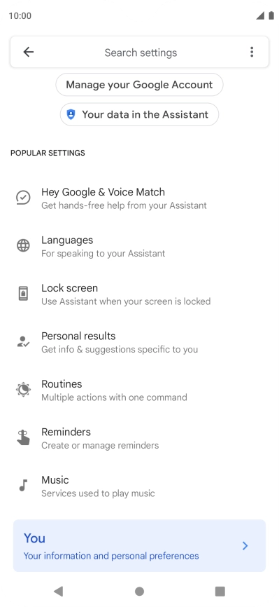 Press Hey Google & Voice Match.