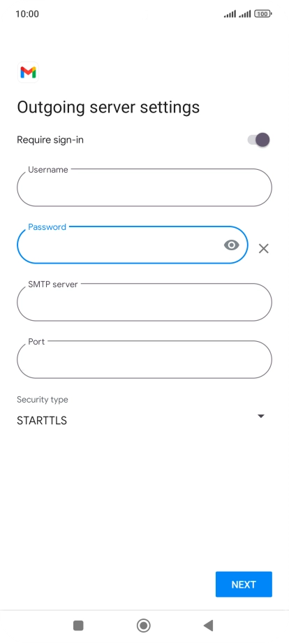 Press the field below 