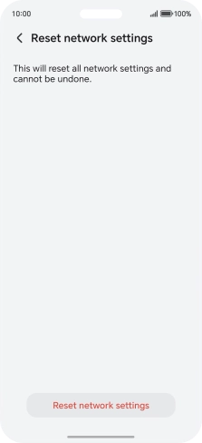 Press Reset network settings.