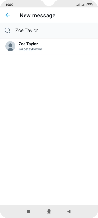 Key in the first letters of the recipient's name and press the required contact.