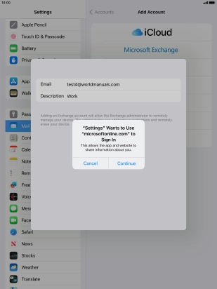 Press Continue. Press Continue.