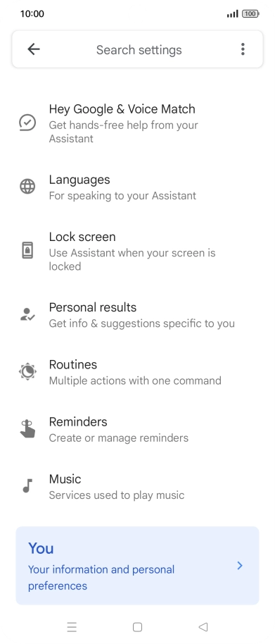 Press Hey Google & Voice Match.