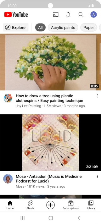 Press the upload icon.