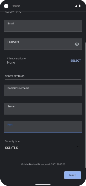 Press the drop down list below 