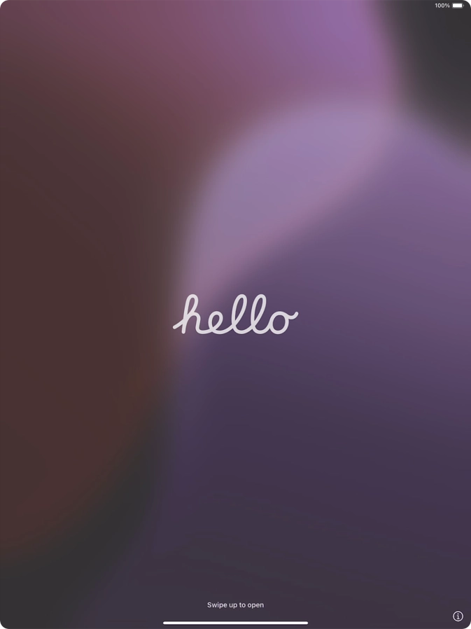 Slide your finger upwards starting from the bottom of the screen.