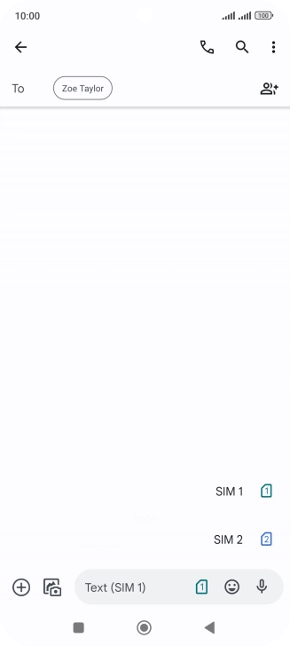 Press the required SIM.