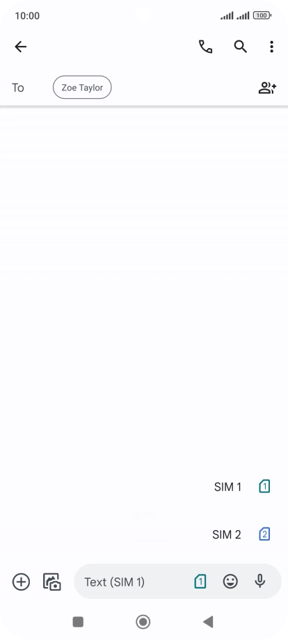 Press the required SIM.