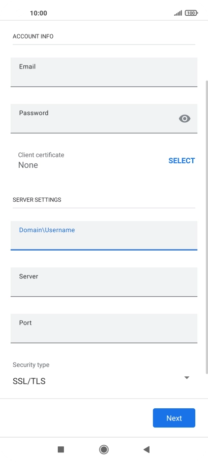 Press the field below 
