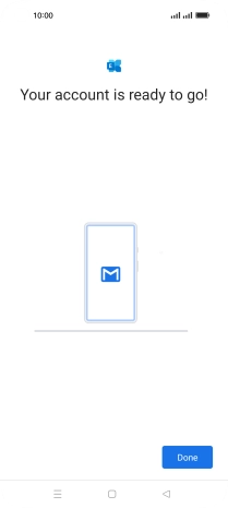 If this screen is displayed, your email account has been recognised and is being set up automatically. Follow the instructions on the screen to key in more information and finish setting up your phone.