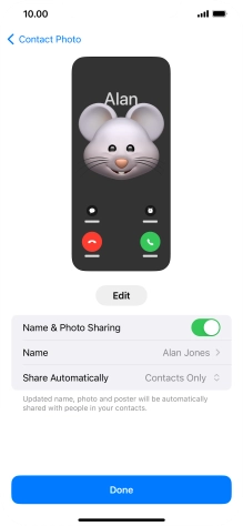 Press the indicator next to 