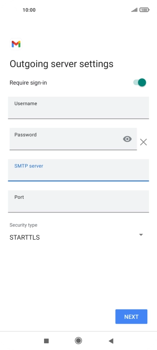 Press the field below 