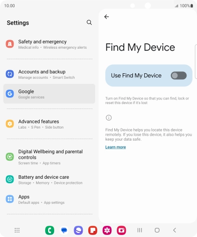 Press the indicator next to 