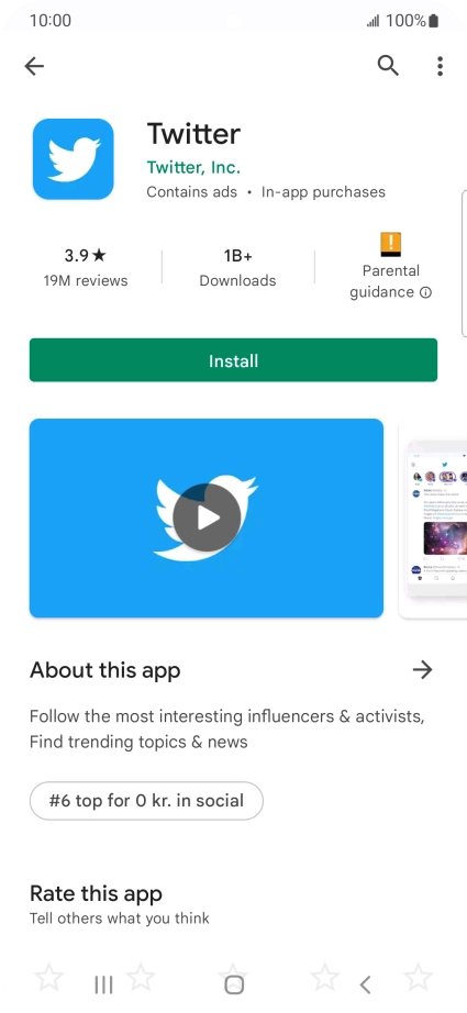 Press Install and follow the instructions on the screen to install the app.