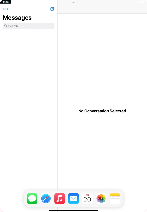 Slide your finger downwards on Dock to minimise it.