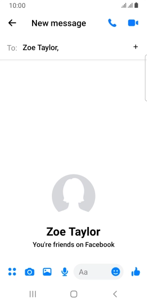 Press the text input field.
