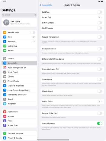 Press the indicator next to 