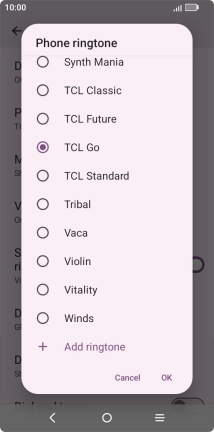 Press the required ring tones to hear them.