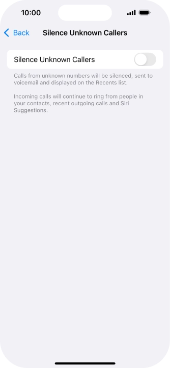 Press the indicator next to 