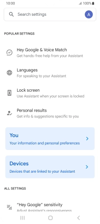 Press Hey Google & Voice Match.