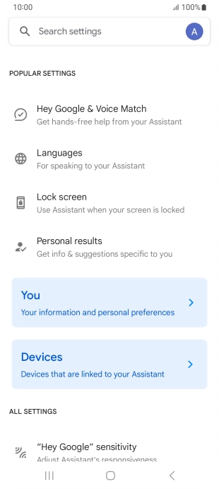 Press Hey Google & Voice Match.