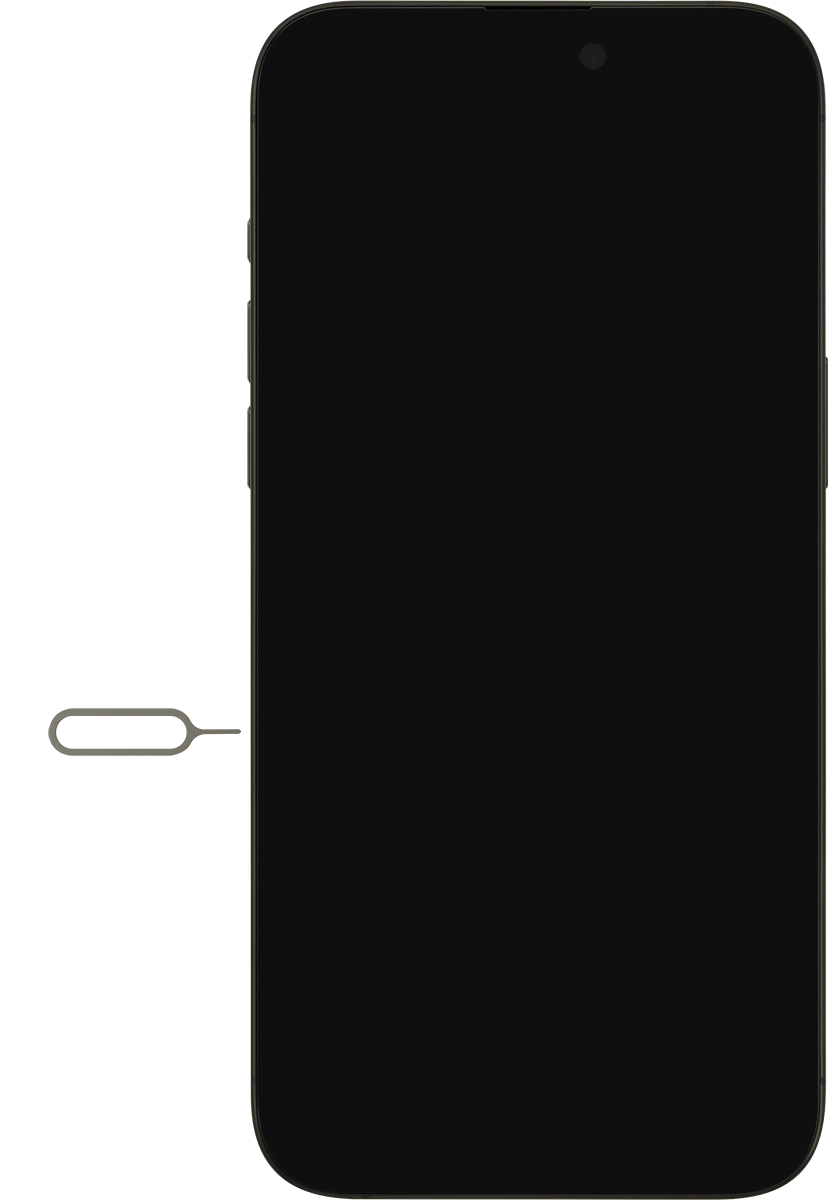 Find the opener for the SIM holder.