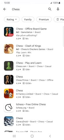 Press the required app.