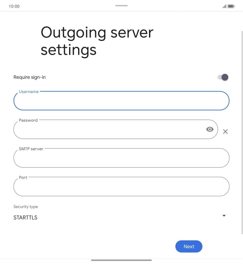 Press the field below 
