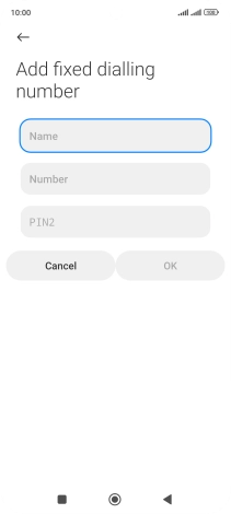 Press Name and key in the required name.