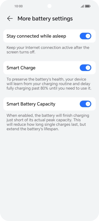 Press the indicator next to 